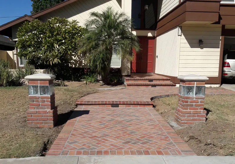 Brick Sidewalk Installation in Murrieta, CA