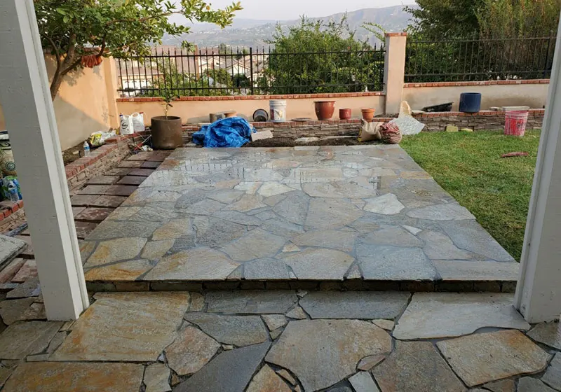 Flagstone patio in Fullerton, CA